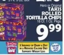 Bravo Supermarkets Hero or Original Takis Rolled Tortilla Chips offer