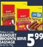 Bravo Supermarkets Banquet brown'n serve sausage offer