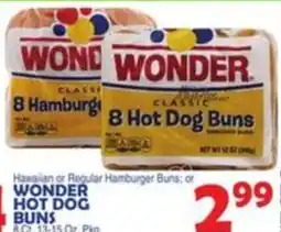 Bravo Supermarkets Wonder hot dog buns offer
