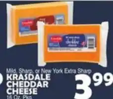 Bravo Supermarkets Krasdale cheddar cheese offer