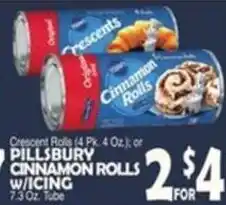 Bravo Supermarkets Pillsbury cinnamon rolls w/icing offer