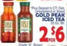 Bravo Supermarkets Gold Peak Iced Tea offer