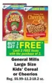 Schnucks General Mills Kids' Cereal or Cheerios offer