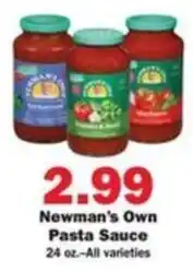 Schnucks Newman's Own Pasta Sauce offer