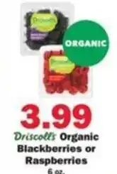 Schnucks Driscoll's Organic Blackberries or Raspberries offer