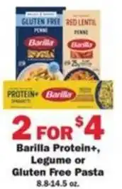 Schnucks Barilla Protein+, Legume or Gluten Free Pasta offer