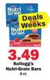 Schnucks Kellogg's Nutri-Grain Bars offer