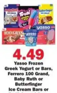 Schnucks Yasso Frozen Greek Yogurt or Bars offer