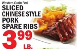 Bravo Supermarkets Western Grain Fed sliced chinese style pork spare ribs offer