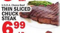 Bravo Supermarkets U.S.D.A. Choice Beef Thin Sliced Chuck Steak offer