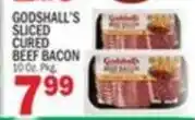 Bravo Supermarkets Godshall's sliced cured beef bacon offer