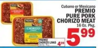 Premio cubano or mexicano pure pork chorizo meat