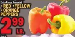 Bravo Supermarkets Extra Fancy Imported Red Yellow Orange Peppers offer