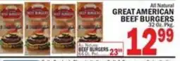 Bravo Supermarkets Great american beef burgers offer