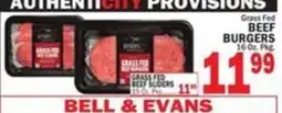 Bravo Supermarkets Bell & Evans grass fed beef burgers offer