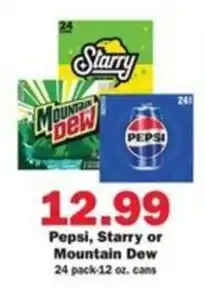 Schnucks Pepsi, Starry or Mountain Dew offer