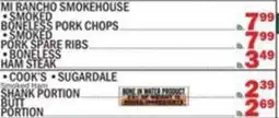 Bravo Supermarkets Mi Rancho Smokehouse Smoked Boneless Pork Chops offer