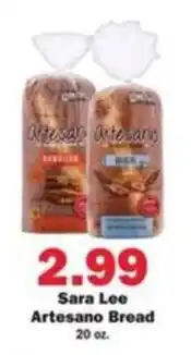 Schnucks Sara Lee Artesano Bread offer