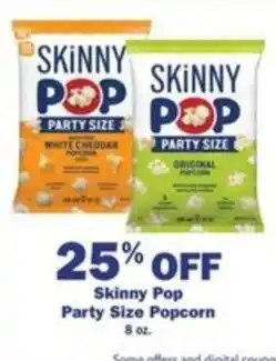 Schnucks Skinny Pop Party Size Popcorn offer