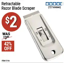 Harbor Freight Tools Retractable Razor Blade Scraper offer