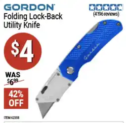 Harbor Freight Tools Gordon folding lock-back utility knife offer