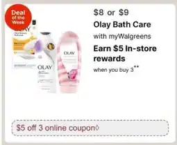 Walgreens Olay Bath Care offer
