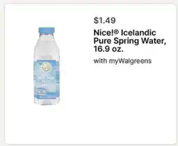 Walgreens Nice! Icelandic Pure Spring Water, 16.9 oz offer