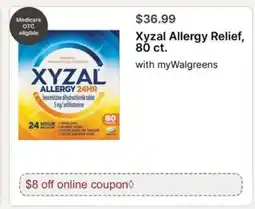Walgreens Xyzal Allergy Relief, 80 ct offer