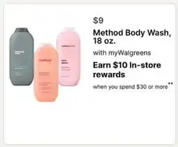 Walgreens Method Body Wash, 18 oz offer