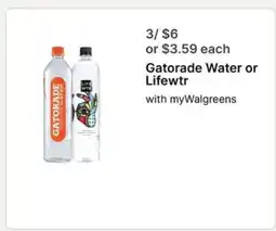 Walgreens Gatorade Water or LIFEWTR offer