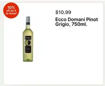 Walgreens Ecco Domani Pinot Grigio, 750ml offer