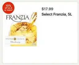 Walgreens Select Franzia, 5L offer
