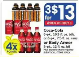 Safeway Coca-Cola or Body Armor offer