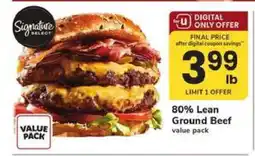 Safeway Signature SELECT 80% Lean Ground Beef offer