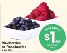 Safeway Blueberries or Raspberries offer