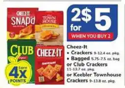 Safeway Cheez-It or Club Crackers or Keebler Townhouse Crackers offer
