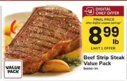 Safeway Beef Strip Steak Value Pack offer