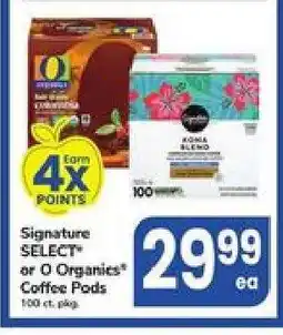 Safeway Signature SELECT or O Organics Coffee Pods offer