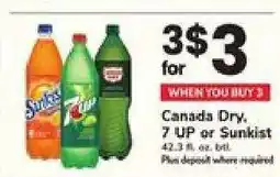Safeway Canada Dry, 7 UP or Sunkist offer