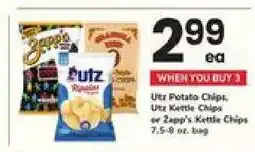 Safeway Utz Potato Chips, Utz Kettle Chips or Zapp's Kettle Chips offer
