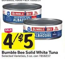 Stop&Shop Bumble Bee Solid White Tuna offer