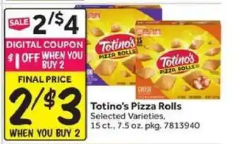 Stop&Shop Totino's Pizza Rolls offer