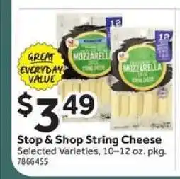 Stop&Shop Stop & Shop String Cheese offer