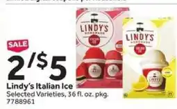 Stop&Shop Lindy's Italian Ice offer