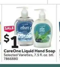 Stop&Shop CareOne Liquid Hand Soap offer