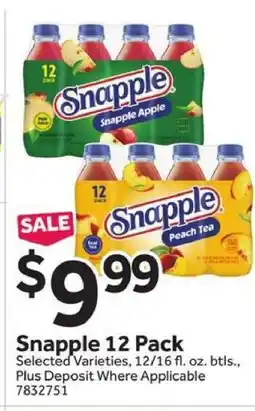 Stop&Shop Snapple 12 Pack offer