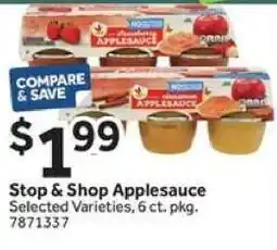 Stop&Shop Stop & Shop Applesauce offer