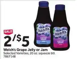 Stop&Shop Welch’s Grape Jelly or Jam offer
