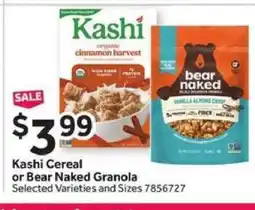 Stop&Shop Kashi Cereal or Bear Naked Granola offer