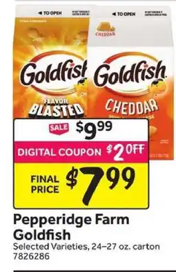 Stop&Shop Pepperidge Farm Goldfish offer